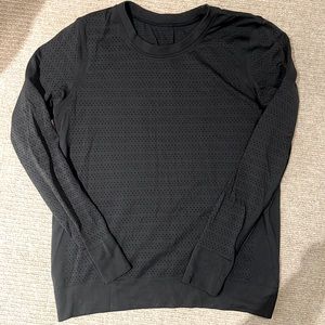 LuLu Lemon Breeze By Shirt, Black, Size 6